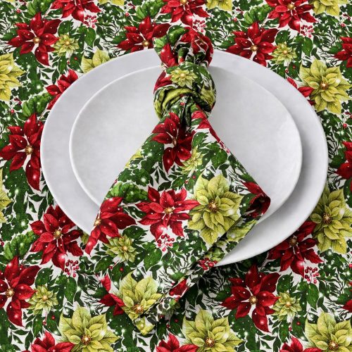 Xmas Serviettes Poinsettia Mix.
