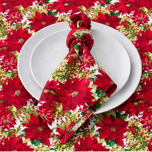 Xmas Serviettes REd Poinsettia.